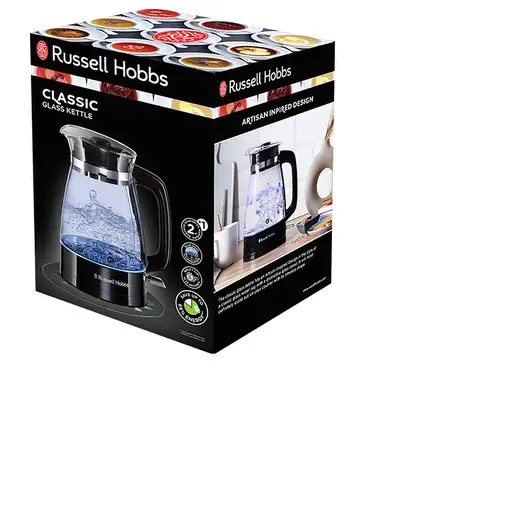 Russell Hobbs 26080-70 tetera eléctrica 1,7 L 2400 W Negro, Transparente