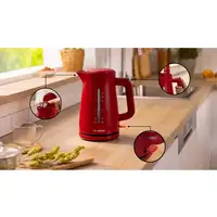 Bosch TWK3M124 tetera eléctrica 1,7 L 2400 W Rojo