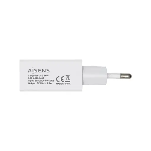 AISENS Cargador USB 10W, 5V/2A, Blanco