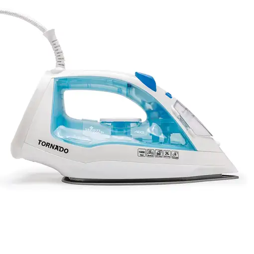 Plancha a vapor teflón 1800 W Blanco TST-1800B TORNADO