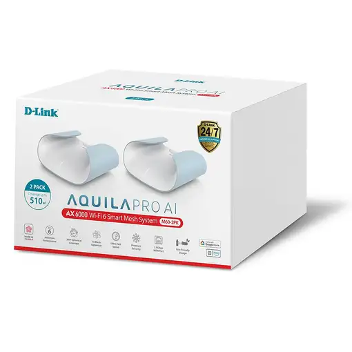 D-Link M60-2 sistema Wi-Fi Mesh (Wi-Fi en malla) Doble banda (2,4 GHz / 5 GHz) Wi-