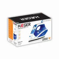 Haeger Steam River 2200 Plancha vapor-seco Suela de acero inoxidable 2200 W Azul,