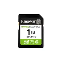 Kingston Technology 1 TB SDXC Canvas Select Plus Gen3 150 MB/s C10 UHS-I U3 V30