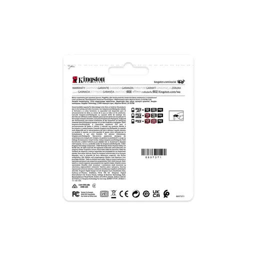 Kingston Technology Tarjeta 16GB microSDHC Industrial C10 A1 pSLC + adaptador SD