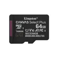 Kingston Technology 64GB micSDXC Canvas Select Plus Gen3 100R A1 (Adaptador de SD