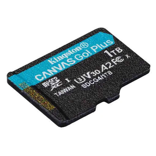 Kingston Technology Tarjeta microSDXC Canvas Go Plus Gen4 de 1 TB, 200 MB/s, A2 U3