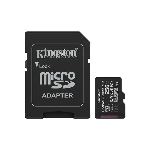 Kingston Technology 256GB microSDXC Canvas Select Plus Gen3 150MB/s A1 (Incluye ad