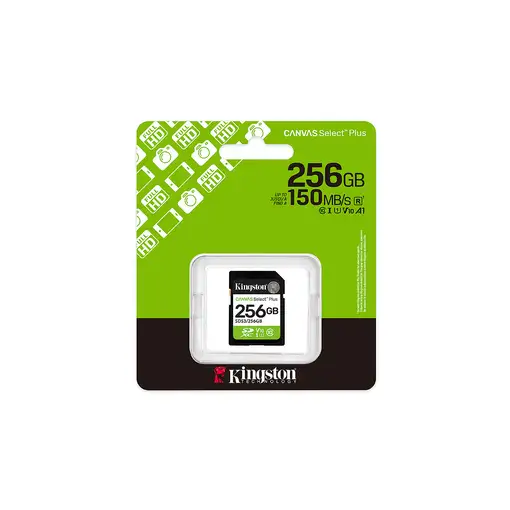 Kingston Technology 256 GB SDXC Canvas Select Plus Gen3 150 MB/s C10 UHS-I U1 V10