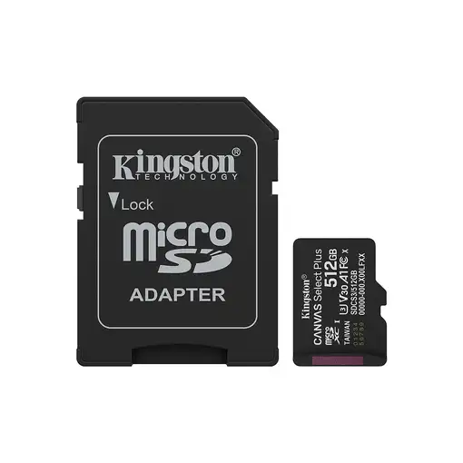 Kingston Technology 512GB microSDXC Canvas Select Plus Gen3 150MB/s A1