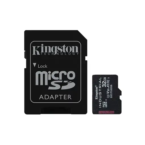 Kingston Technology Tarjeta 32GB microSDHC Industrial C10 A1 pSLC + adaptador SD