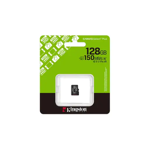 Kingston Technology 128GB micSDXC Canvas Select Plus Gen3 150R A1 (Adaptador de SD