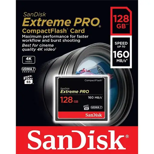 SanDisk 128GB Extreme Pro CF 160MB/s CompactFlash