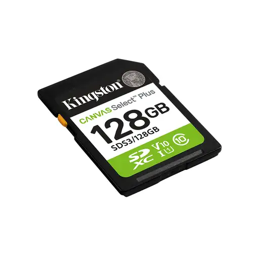 Kingston Technology 128 GB SDXC Canvas Select Plus Gen3 150 MB/s C10 UHS-I U1 V10