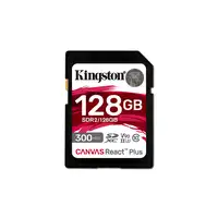 Kingston Technology 128GB Canvas React Plus SDXC UHS-II 300R/260W U3 V90 for Full