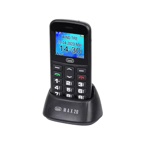 Trevi Max 20 4,5 cm (1.77\) 160 g Negro Teléfono para personas mayores