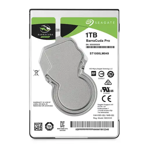 Seagate Barracuda Pro disco duro interno 1 TB 7200 RPM 128 MB 2.5'' Serial ATA III