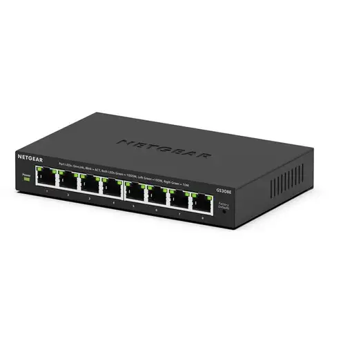 NETGEAR GS308E Gestionado L2/L3 Gigabit Ethernet (10/100/1000) Negro