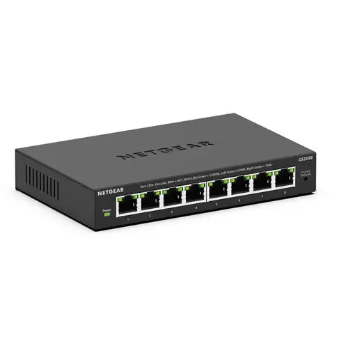 NETGEAR GS308E Gestionado L2/L3 Gigabit Ethernet (10/100/1000) Negro