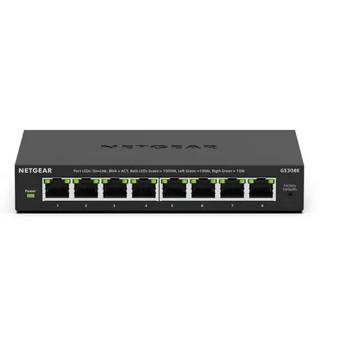 NETGEAR GS308E Gestionado L2/L3 Gigabit Ethernet (10/100/1000) Negro
