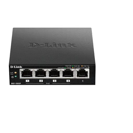 D-Link DGS-1005P No administrado L2 Gigabit Ethernet (10/100/1000) Energía sobre E