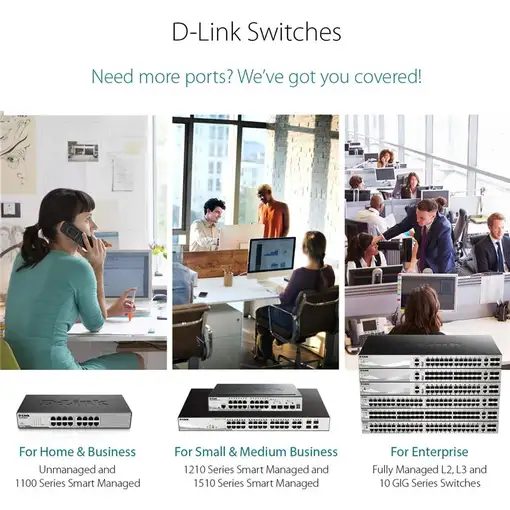 D-Link DGS-1210-28MP switch Gestionado L2 Gigabit Ethernet (10/100/1000) Energía s
