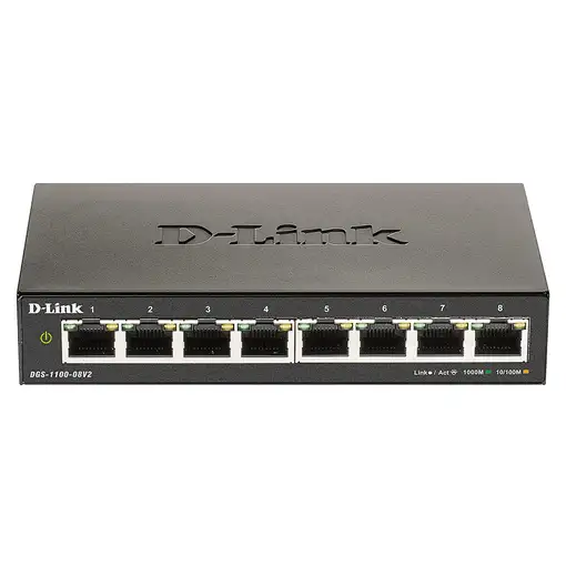 D-Link DGS-1100-08V2 Gestionado L2 Gigabit Ethernet (10/100/1000) Negro D-Link DGS-1100-08V2 Gestionado L2 Gigabit Ethernet (10/100/1000) Negro