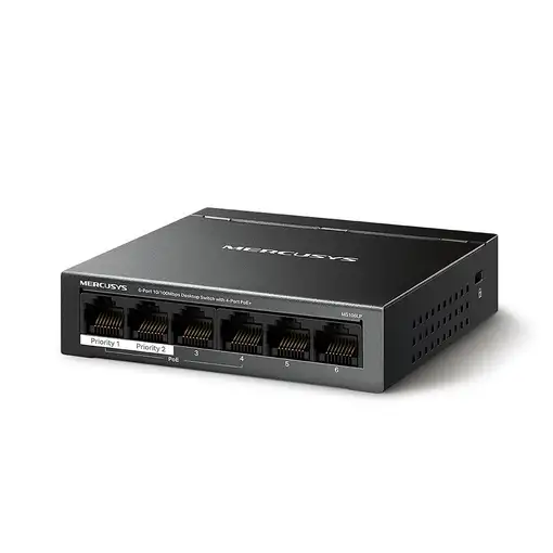 Mercusys MS106LP switch Gestionado Fast Ethernet (10/100) Energía sobre Ethernet (