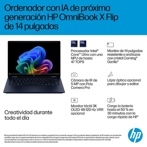 HP OmniBook X FlipNGAI portátil OmniBook X FlipNGAI 14-fm0008ns