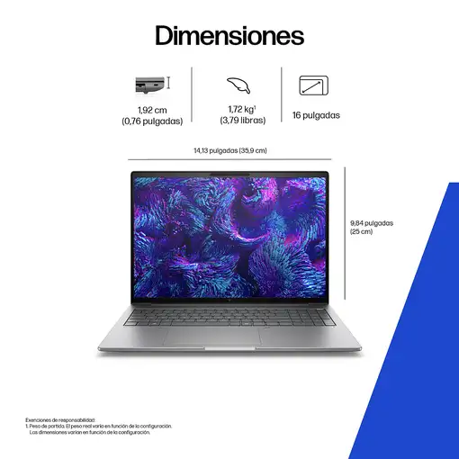 HP 77713 portátil ZBook 8 G1i 16 Wolf Pro Security Edition - Data Science