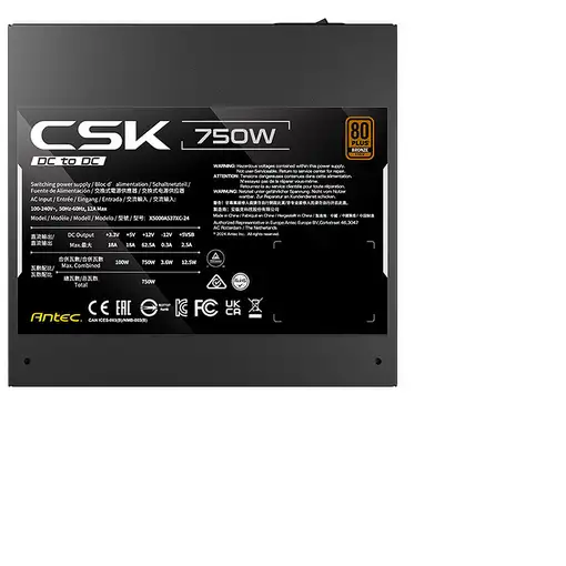 Antec SIGNATURE CSK750DC EC unidad de fuente de alimentación 750 W 20+4 pin ATX