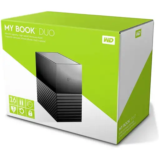 Western Digital My Book Duo unidad de disco multiple 16 TB Escritorio Negro