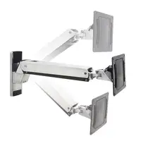 Ergotron Interactive Arm, VHD 152,4 cm (60") Pared Aluminio, Negro