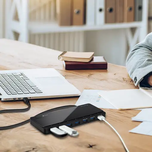 TP-Link UH700 hub de interfaz USB 3.2 Gen 1 (3.1 Gen 1) Micro-B 5000 Mbit/s Negro