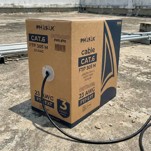 Phasak Bobina de cable de red FTP Cat.6 exterior CCA AWG23 305 m – PHR 670