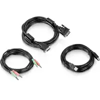 Trendnet TK-CD15 cable para video, teclado y ratón (kvm) Negro 4,5 m
