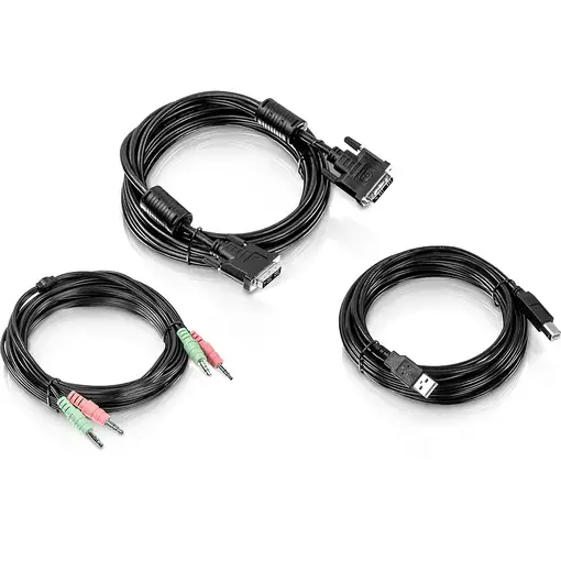 Trendnet TK-CD15 cable para video, teclado y ratón (kvm) Negro 4,5 m