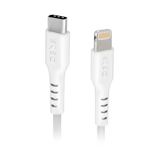 SBS TECABLELIGTC1W cable de conector Lightning 1 m Blanco
