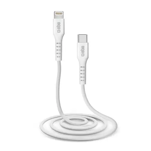 SBS TECABLELIGTC1W cable de conector Lightning 1 m Blanco
