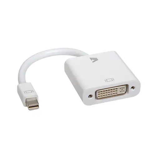 V7 Adattatore video bianco da Mini DisplayPort maschio a DVI-D maschio