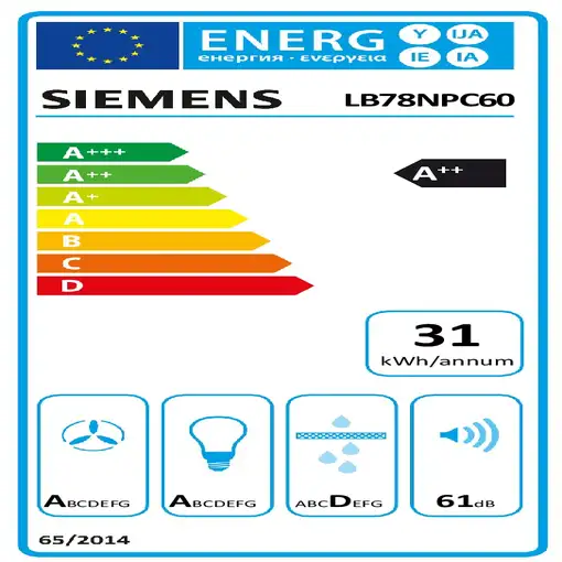 Siemens LB78NPC60 campana Encastrada Negro 590 m³/h