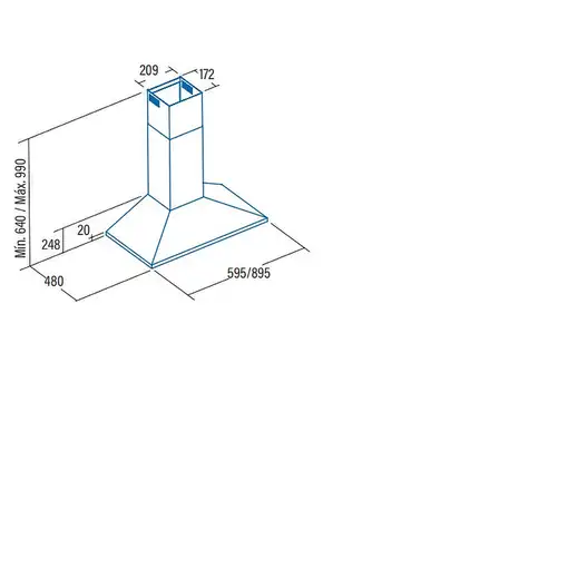CATA V 9000 X De pared Acero inoxidable 510 m³/h