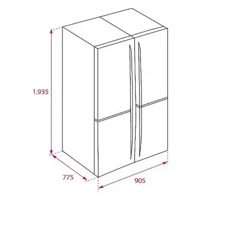 Teka RMF 77920 SS nevera puerta lado a lado Independiente 636 L Acero inoxidable