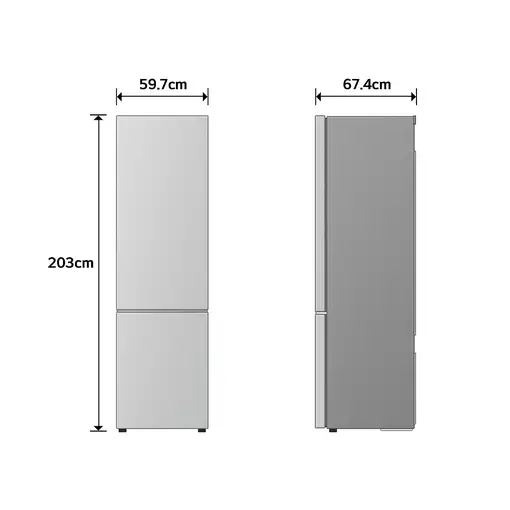 Frigoríficos сombis Independiente 375 L Acero inoxidable GBBSJ20DPY.APYQEUZ LG