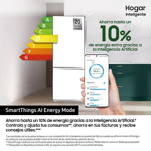 Frigoríficos сombis Integrado 298 L Blanco BRB80F30ADS0EF SAMSUNG