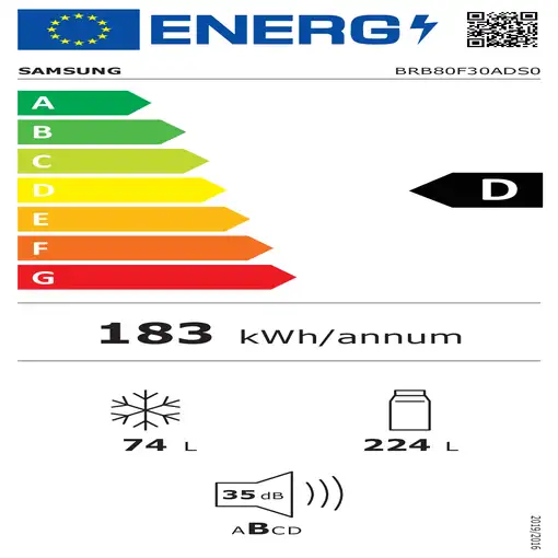 Frigoríficos сombis Integrado 298 L Blanco BRB80F30ADS0EF SAMSUNG