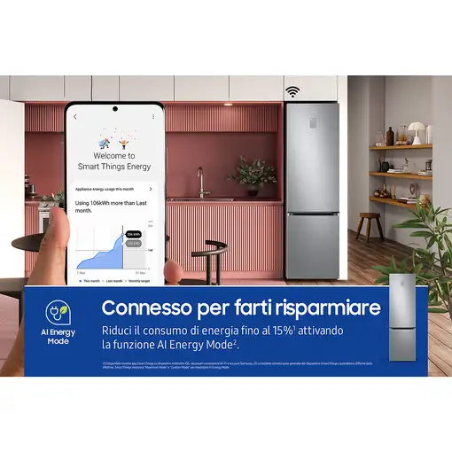 Frigoríficos сombis Independiente 390 L Acero inoxidable RB38C776DS9/EF SAMSUNG