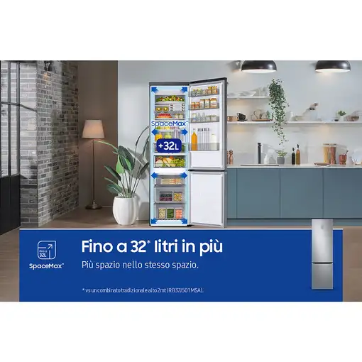 Frigoríficos сombis Independiente 390 L Acero inoxidable RB38C776DS9/EF SAMSUNG