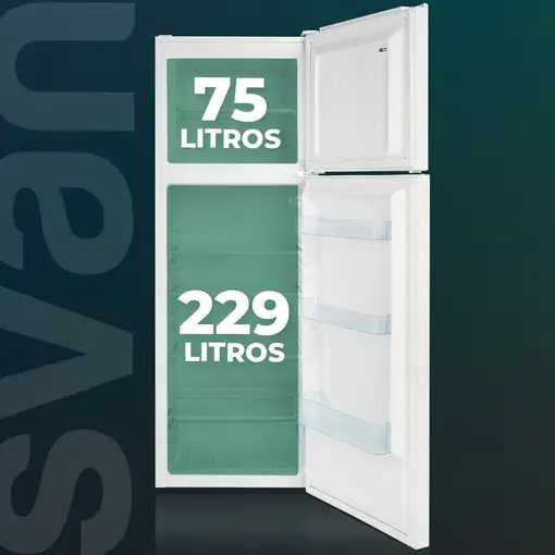 Frigoríficos dos puertas Independiente 304 L Blanco SF17601E SVAN