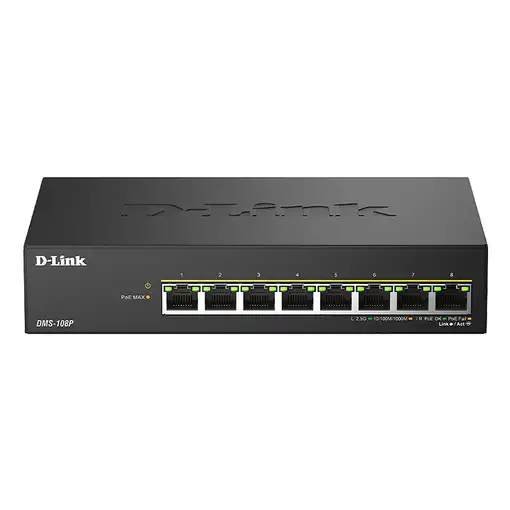 D-Link DMS-108P/E switch No administrado 2.5G Ethernet (100/1000/2500) Energía sob