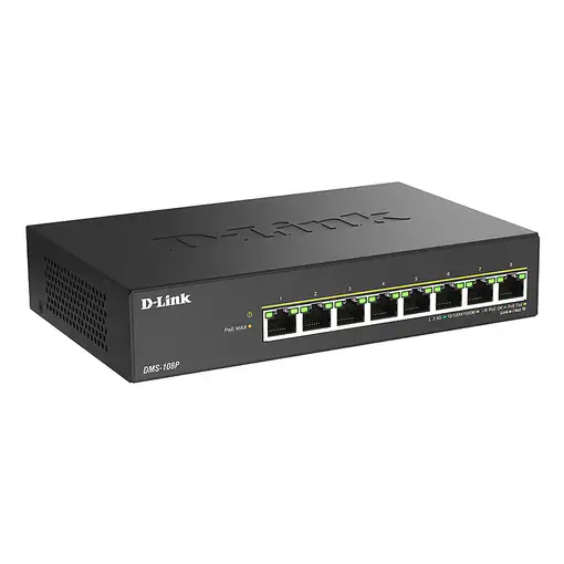 D-Link DMS-108P/E switch No administrado 2.5G Ethernet (100/1000/2500) Energía sob